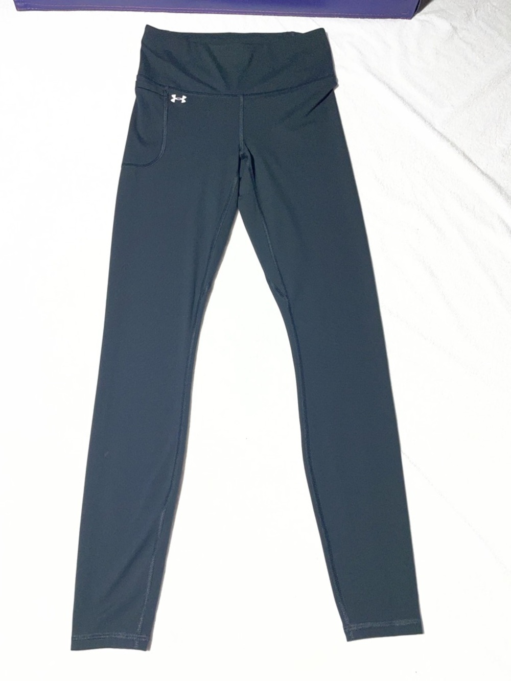 Under Armour Black Women's Fitted Leggings with White Logo
